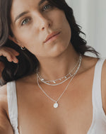 Isla Circle Necklace Silver