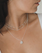 Isla Circle Necklace Silver