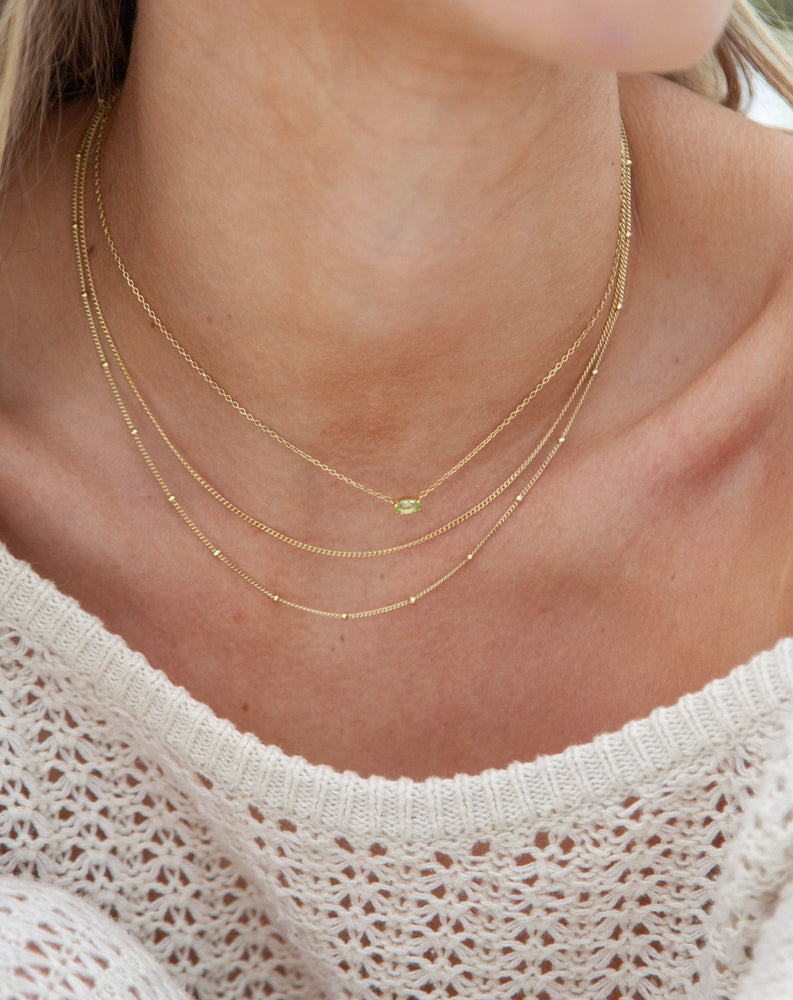 Aurora Peridot Necklace Gold