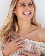 Aurora White Zircon Necklace Gold