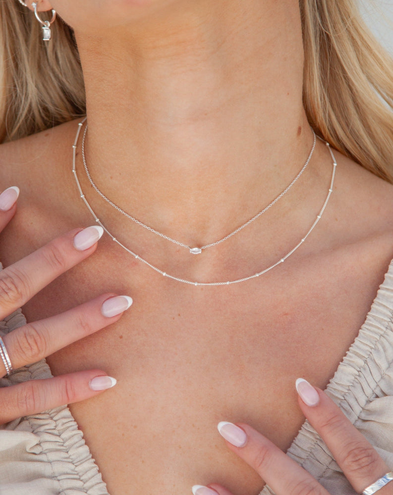 Bobble Chain Necklace Silver