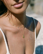 Isla Circle Necklace Gold