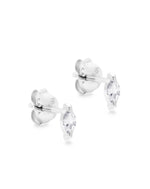 Thea White Zircon Studs Silver