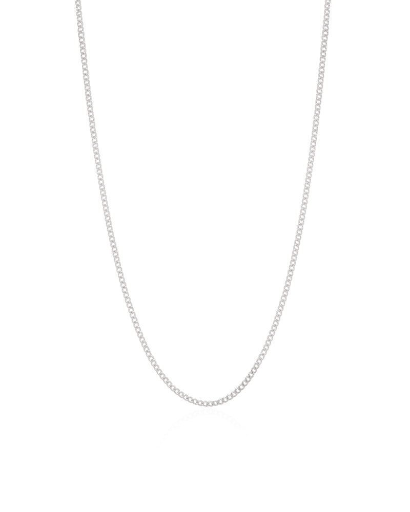 Curb Chain Necklace Silver