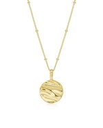 Isla Circle Necklace Gold