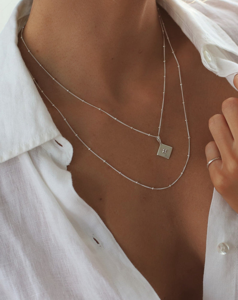 Bobble Chain Necklace Silver