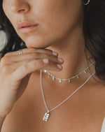 Isla Rectangle Necklace Silver
