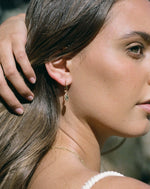 Isla Marquise Charm Hoops Gold