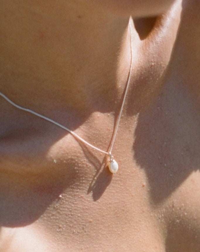 Margot Pearl Necklace Silver