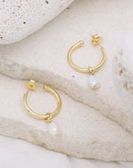Margot Pearl Hoops Gold