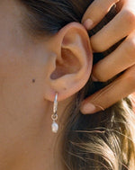 Margot Pearl Hoops Gold