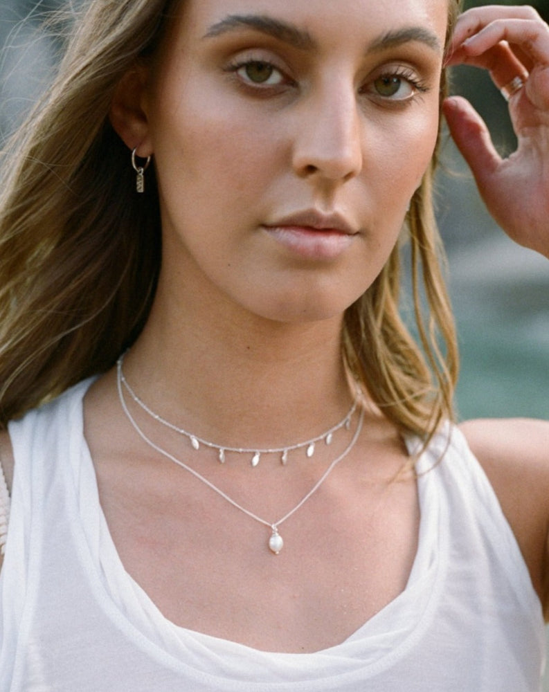 Margot Pearl Necklace Silver
